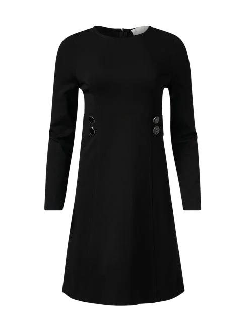 Rana Black Jersey Shift Dress