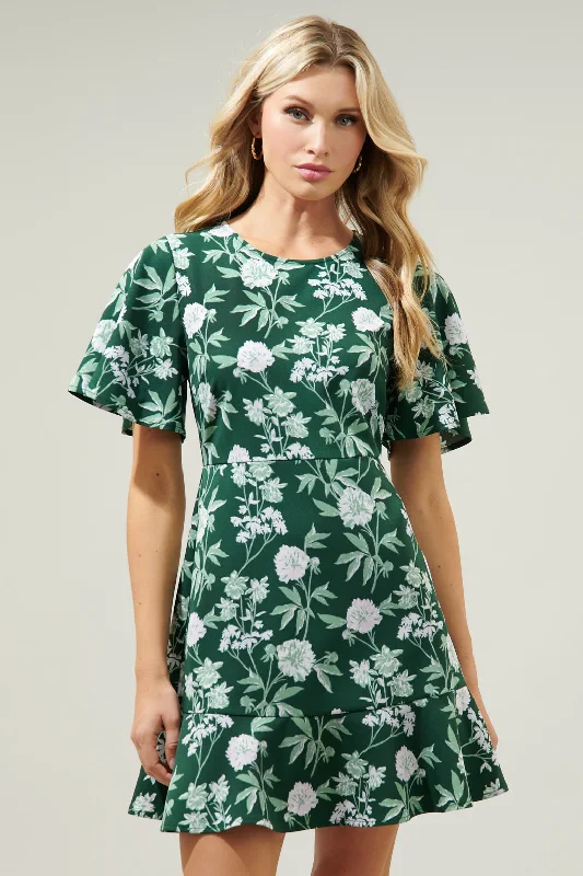 Kirby Floral Flouncy Mini Dress