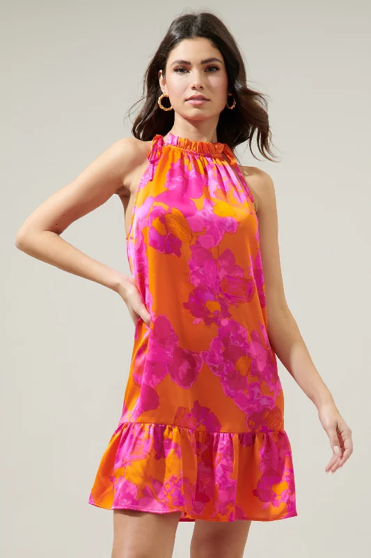 Mai Tai Floral Rumba Halter Dress