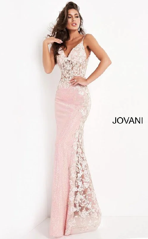 The Best Deals Won’t Wait!Jovani 06232 Prom Long Floral Bodice Evening Dress