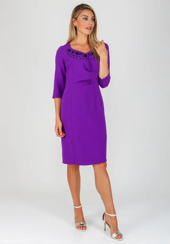 Shop Today, Save Tomorrow!Lizabella Beaded Cropped Sleeve Dress, Purple