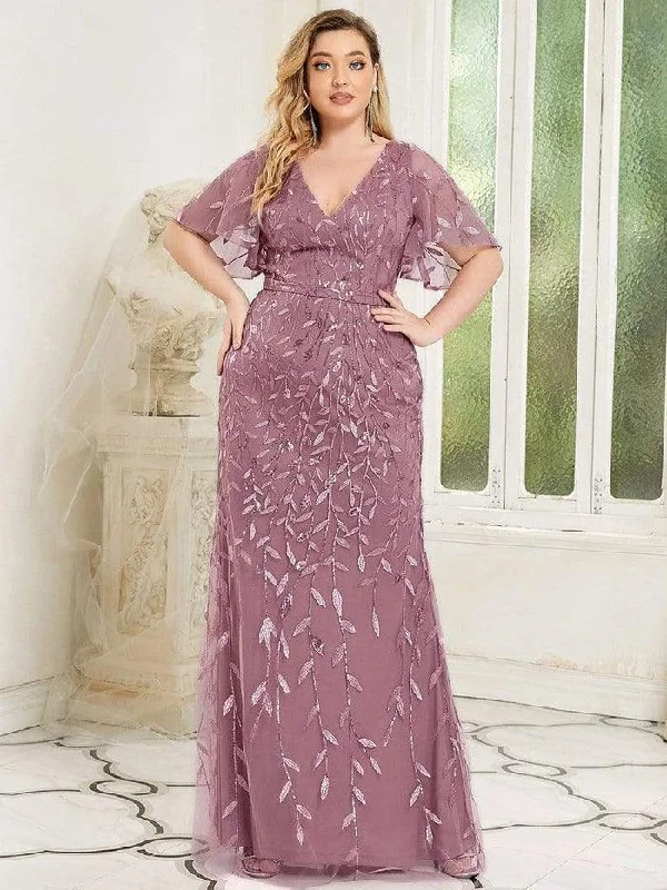 The Best Deals Won’t Wait!Long V-Neck Evening Dress