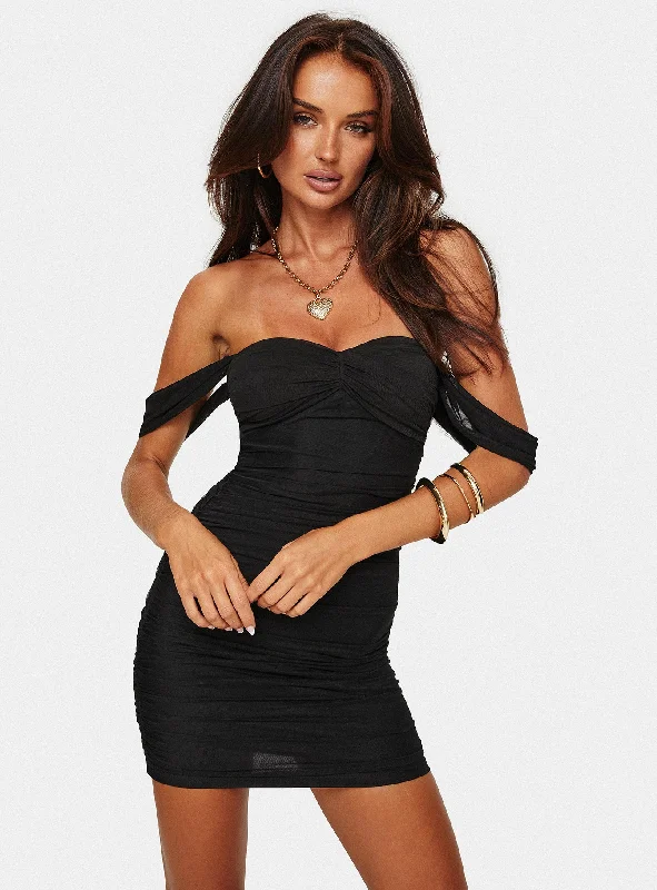 Instant Savings Await!Mylee Off The Shoulder Mini Dress Black