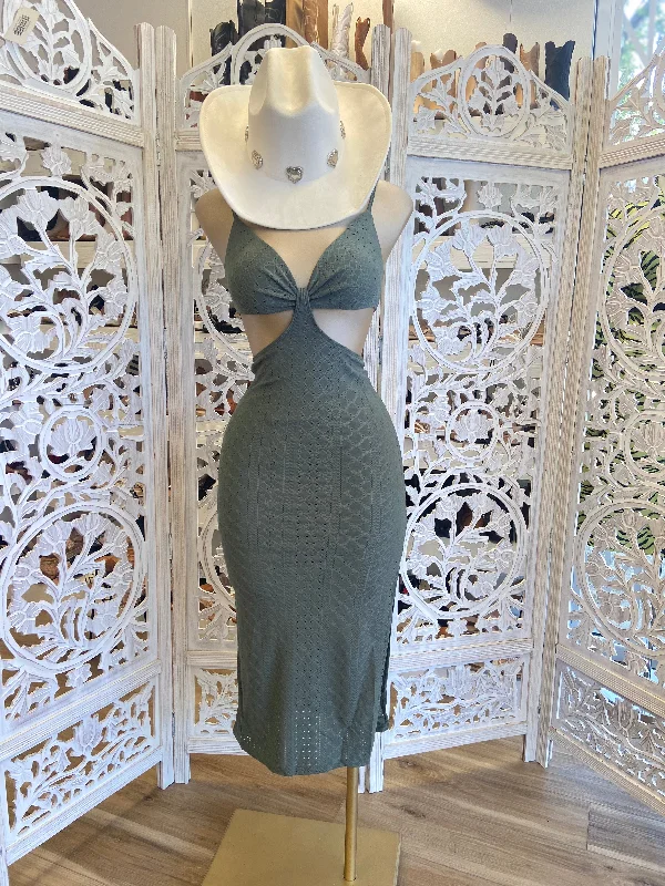 Today Only – Don’t Miss It!Olive Cutout Dress