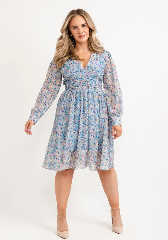 Don’t Wait – Shop Today!Seventy1 One Size Ditsy Floral Mini Dress, Dusty Blue