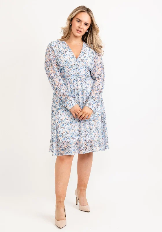 Special Discounts Inside!Seventy1 One Size Ditsy Floral Mini Dress, Light Blue