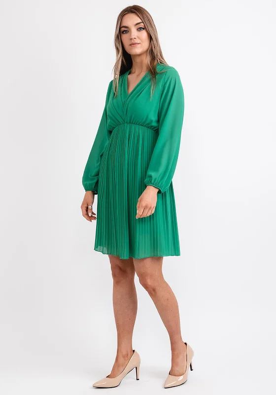 One Click Away from Big Savings!Seventy1 One Size Pleated Mini Dress, Emerald Green