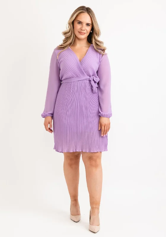 More Discounts, More Joy!Seventy1 One Size Pleated Wrap Mini Dress, Lilac