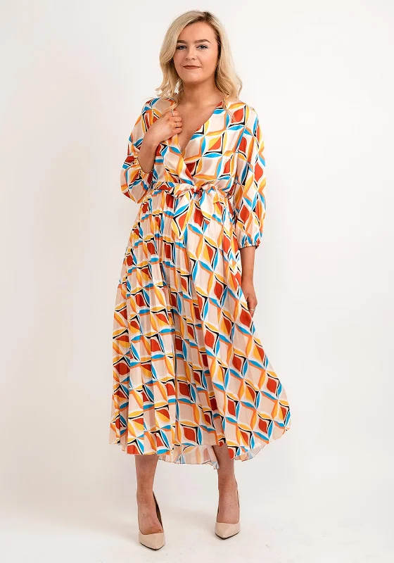 Special Discounts Inside!Seventy1 One Size Printed Design Pleated Maxi Dress, Multi