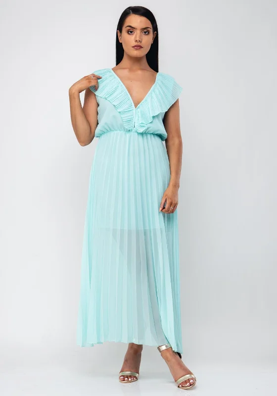 Enjoy Huge Discounts Now!Seventy1 Pleated Long One Size Dress, Turquoise