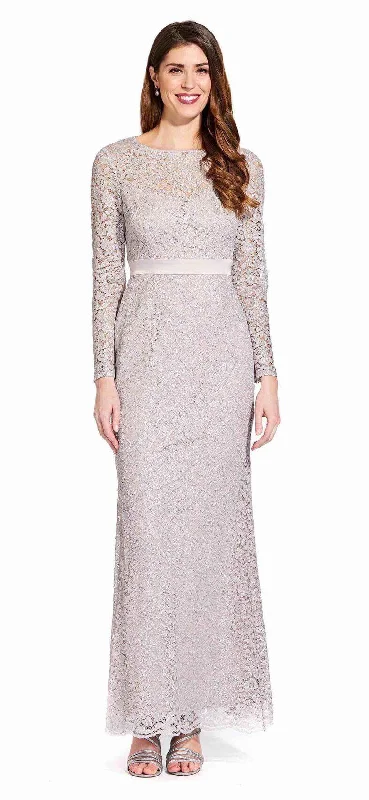 Seasonal Sale – Shop Now!Adrianna Papell AP1E205128 Long Sleeve Formal Lace Dress