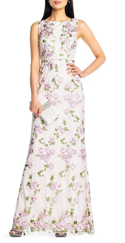 Today’s Deals, Tomorrow’s Regrets!Adrianna Papell AP1E204015 Sleeveless Long Formal Floral Dress