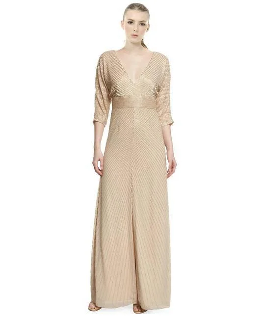 Save Up to 50% Off!Aidan by Aidan Mattox Long Formal Beaded Chiffon Gown