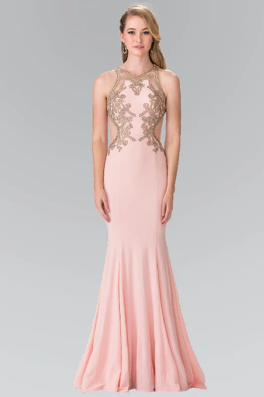 Shop Before It’s Gone!Prom Long Formal Fitted Halter Neck Evening Dress