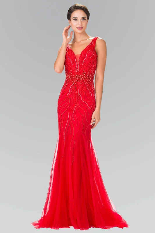 Limited-Time Price Drop!Long Sleeveless V-Neck Prom Dress