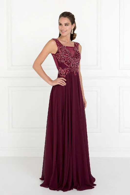 Save More Than Ever!Chiffon Illusion Evening Prom Long Dress Formal