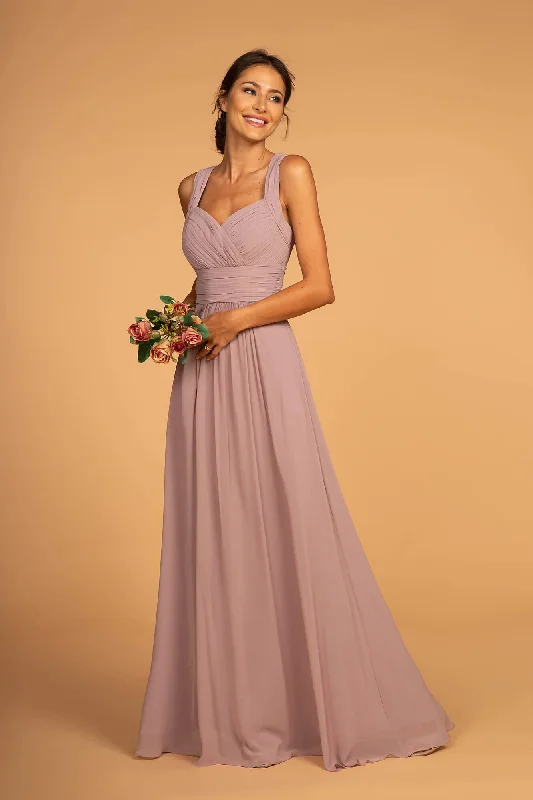 Snag the Best Prices Now!Chiffon Ruched Bridesmaid Long Formal Dress