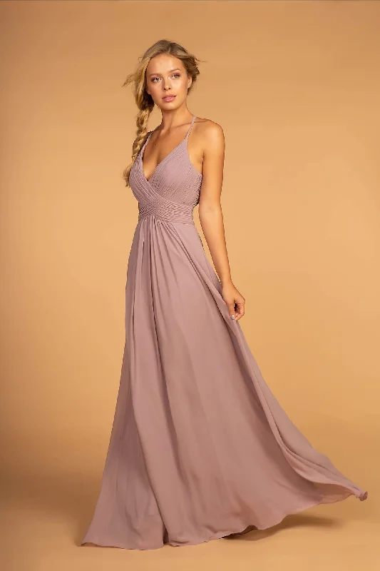 Limited Stock Available!Chiffon Ruched Bodice Long Formal Dress