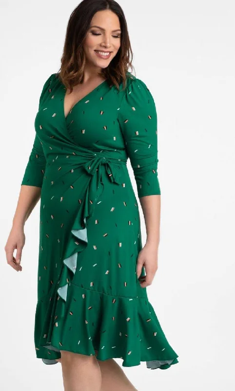 Score Big Savings Today!Kiyonna Flirty Flounce Wrap Dress