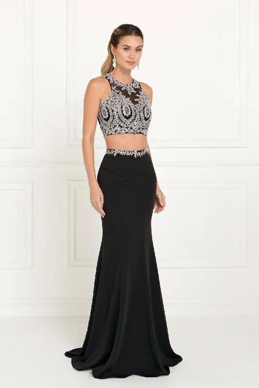 Get the Best for Less!Prom Long Formal Dress Two Piece Halter Evening Gown