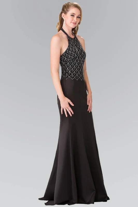 Limited Time Offer!Long Formal Halter Neck Prom Dress