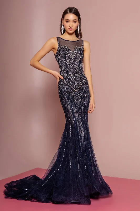 Everything Must Go!Jewel Embellished Lace Long Prom Dress