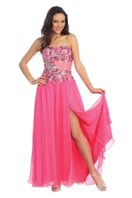 Today’s Deals, Tomorrow’s Regrets!Prom Long Strapless Chiffon Dress Evening Gown