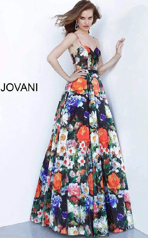 Exclusive Savings This Week!Jovani 66692 Long Floral Prom Ball Gown