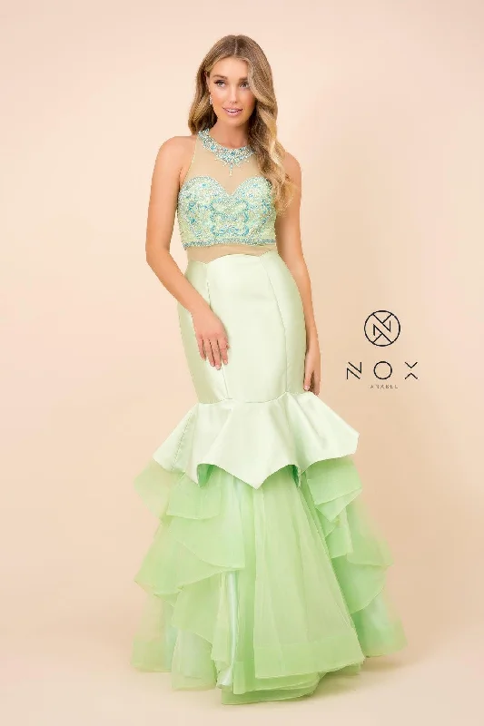 Your Chance to Save is Now!Long Formal Prom Two Piece Gown Mermaid Dress