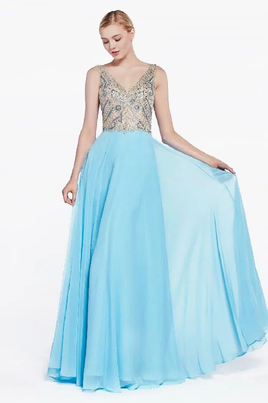 Grab Yours Before It’s Too Late!Cinderella Divine CD71190 Long Formal Dress Sleeveless Prom Gown