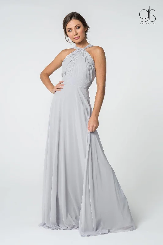 Exclusive Deals Just for You!Long Formal Halter Bridesmaids Chiffon Prom Dress