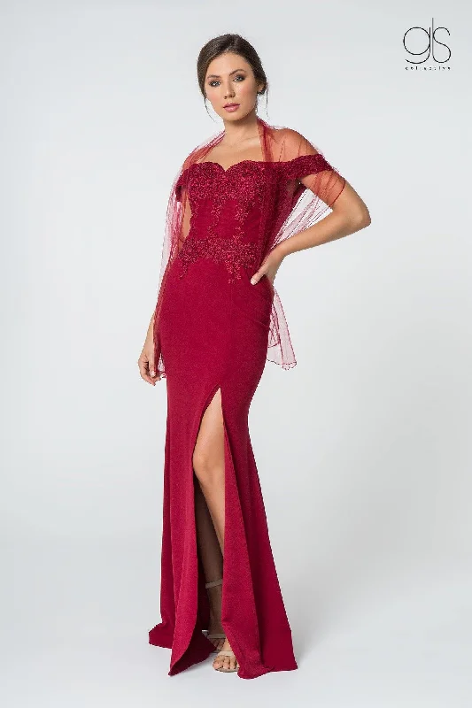 Shop Today, Save Tomorrow!Long Formal Off Shoulder Fitted Evening Dress