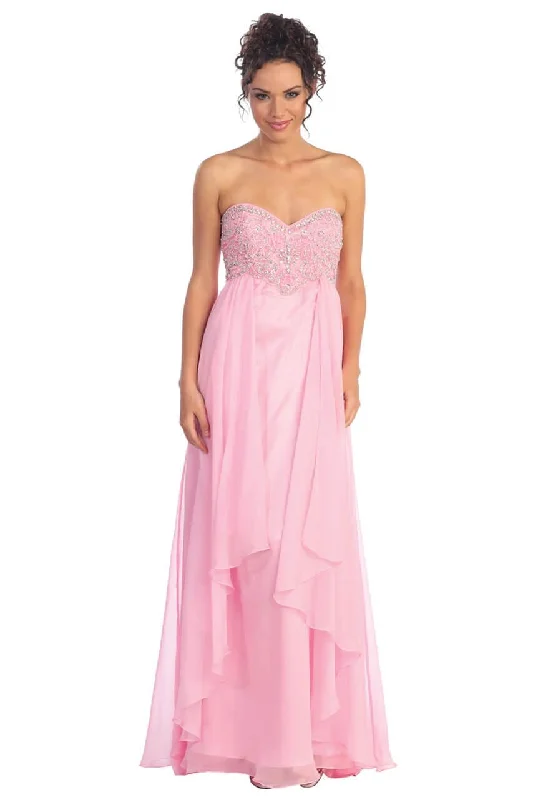 Unmissable Offers Await!Long Formal Strapless Chiffon Prom Dress