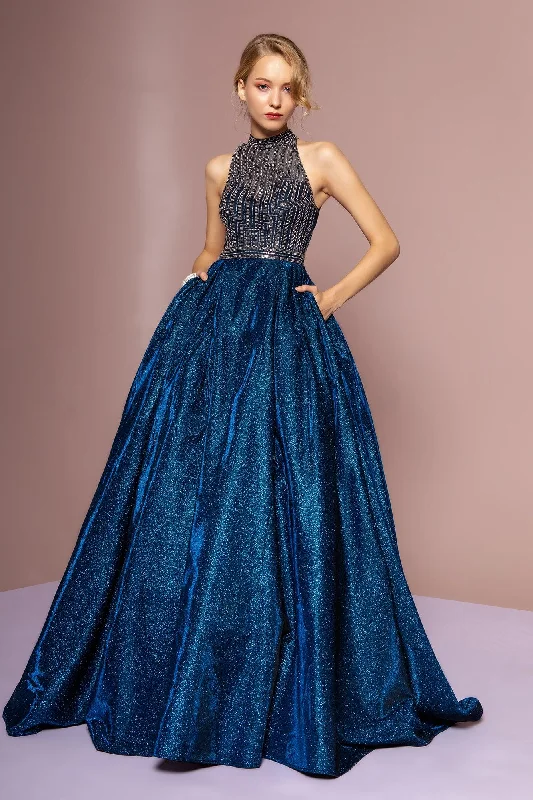 Price Drop Alert!Long High Neck Prom Dress Ball Gown