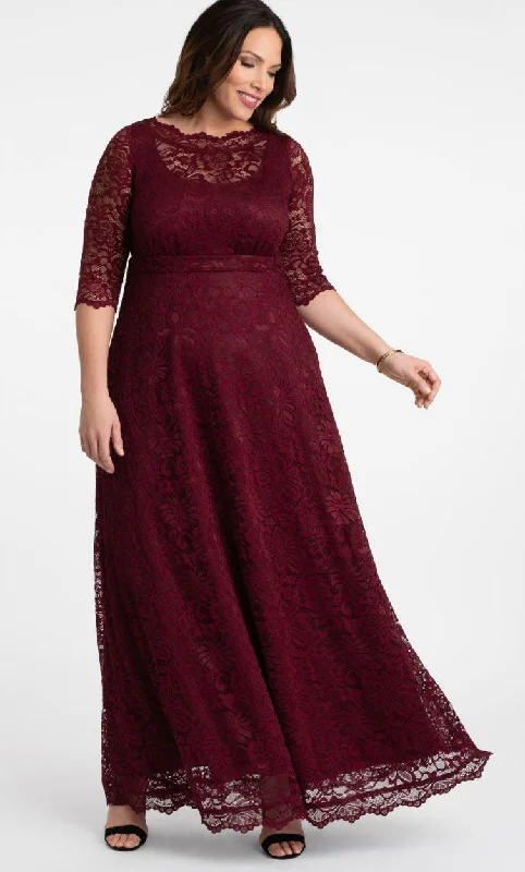 Only a Few Left – Order Now!Kiyonna Long Plus Size Lace Dress