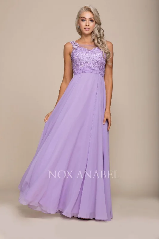 Limited Deals, Unlimited Savings!Long Lace Bodice Prom Illusion Dress