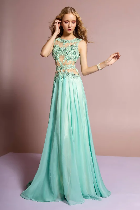 Flash Deals – Act Quickly!Long Strapless Beaded Chiffon Prom Formal Dress