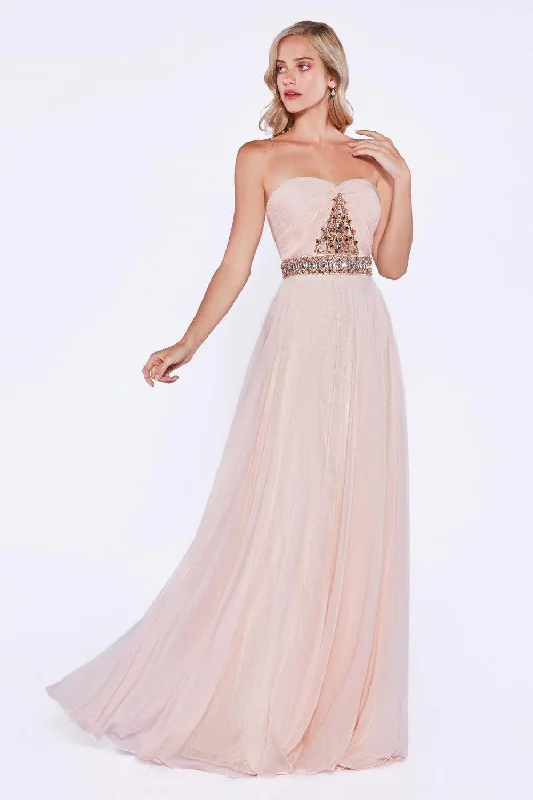 Limited Time Offer!Cinderella Divine CD4079 Long Strapless Formal Dress Prom