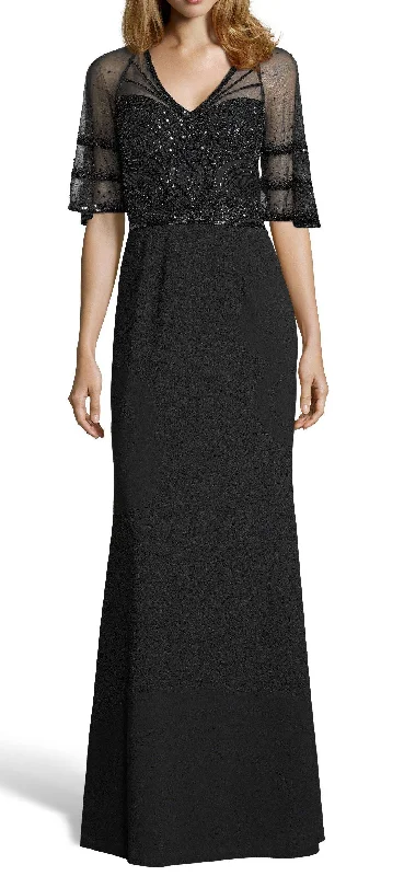 Buy One, Get One Free!Adrianna Papell AP1E204863 Long Sleeve Cutout Crepe Formal Dress