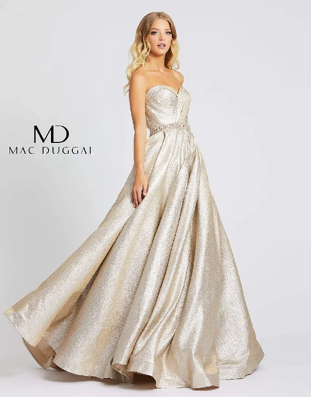 Save More Than Ever!Mac Duggal Long Strapless Sweetheart Prom Ball Gown Sale