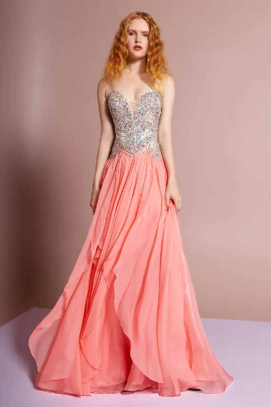 Hurry! While Supplies Last!Prom Formal Strapless Sweetheart Chiffon Long Dress