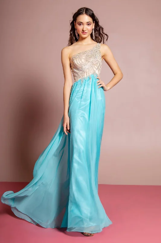 Shop Today, Save Tomorrow!Prom Long Dress One Shoulder Chiffon Gown