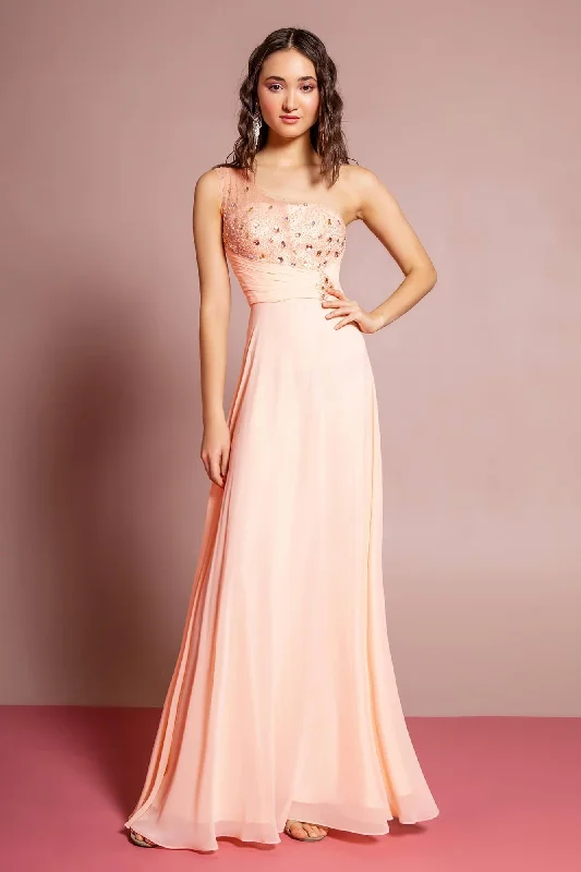 Limited-Time Price Drop!Prom Long Dress One Shoulder Evening Gown