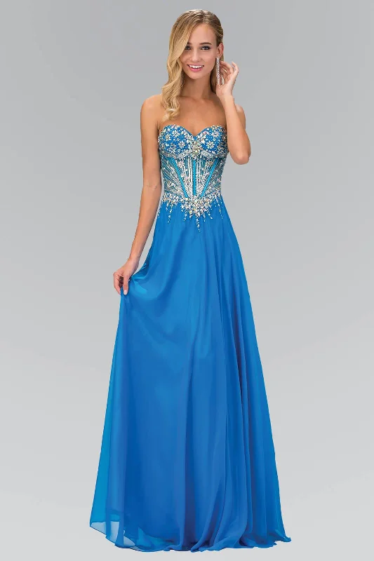 Instant Savings Await!Prom Long Strapless Chiffon Formal Dress