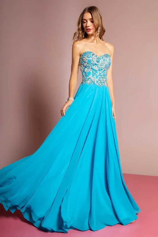 Your Dream Deal is Here!Prom Strapless Sweetheart Chiffon Evening Long Gown