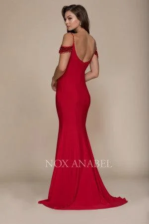 Your Shopping Spree Starts Here!Long Off The Shoulder Prom Gown Formal Red Dress