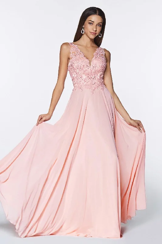 Your Best Deals Are Here!Cinderella Divine UJ0123 Sleeveless Long Prom Dress Evening Gown