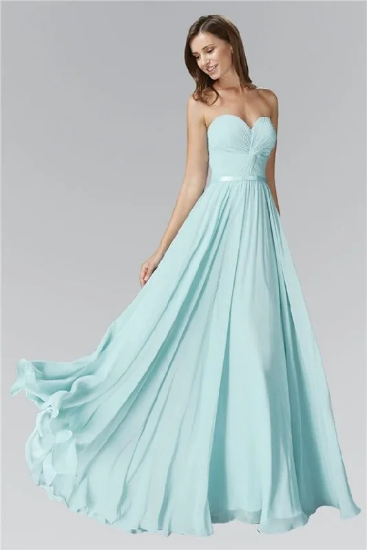 Score Big Savings Today!Long Bridesmaid Sweetheart Chiffon Formal Dress