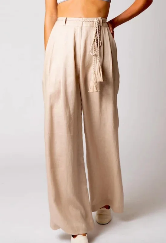 Score Huge Discounts Today!Ainsley Linen Pant In Marine Blue