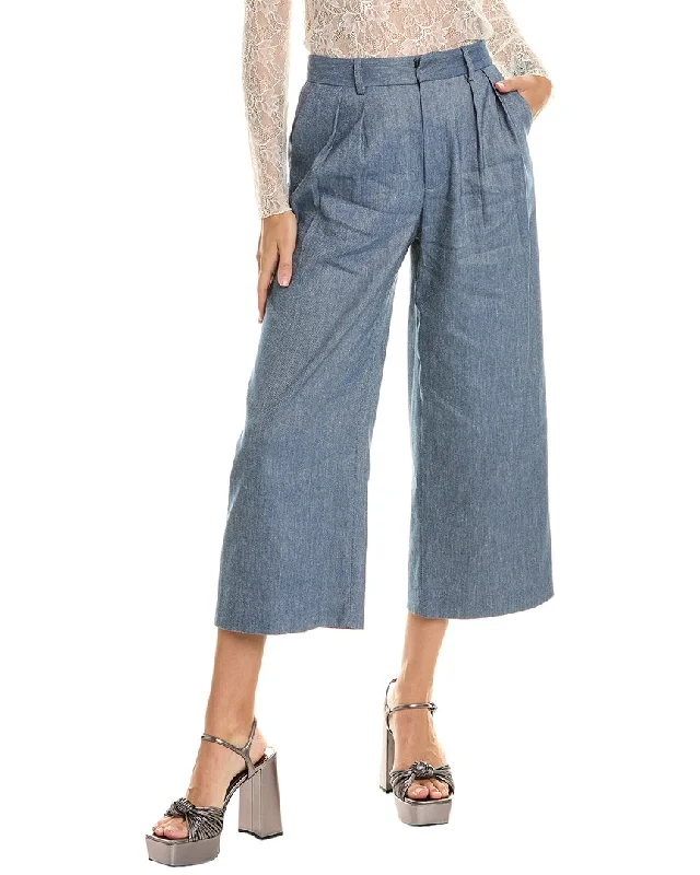 One Day Only – Huge Savings!alice + olivia Pompey Linen-Blend Gaucho